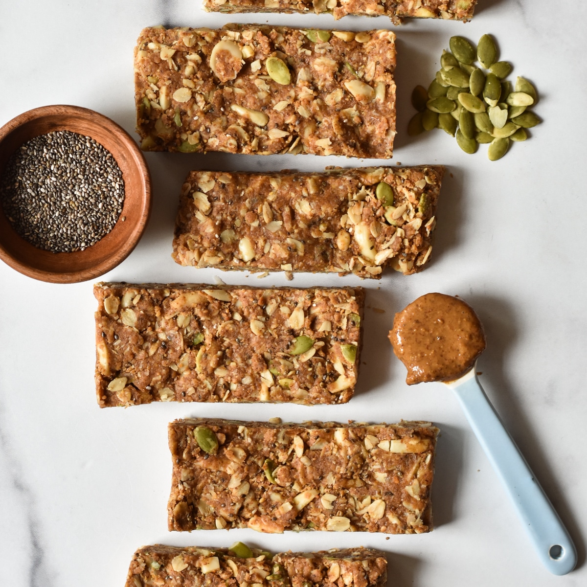 Delicious Chia Bars with Nuts and Fruits